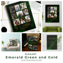 Elegant Emerald Green and Gold 