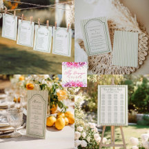 Sage Green Striped Wedding