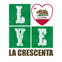 Love La Crescenta California State Flag Heart