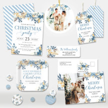 Blue winter berries Christmas party