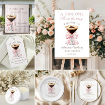 A tini One Expresso Martini Baby Shower Girl