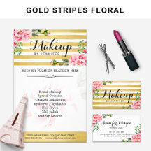 Matching items: Makeup Script Gold Stripes Floral