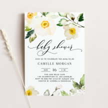 Watercolor Yellow Anemone Invitation Collection