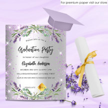 Graduation - Lavender  - Silver