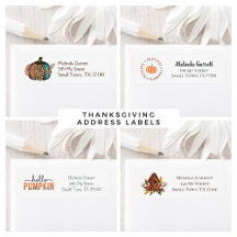 Fall Thanksgiving Address Labels