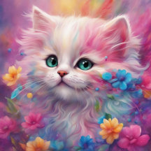 Beautiful Fluffy White Cat Collection