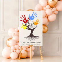 Family Tree Handprints Minimal