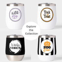 Adult Halloween Party Ideas - custom wine tumblers