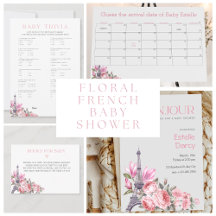 Bonjour Bebe   Floral French Baby Shower