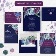 Bright and Bold Watercolor Floral Winter Wedding