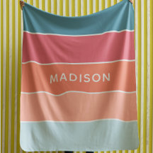 Modern Colorful Colorblock Personalized Name