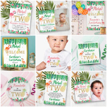Tropical Summer Beach Luau 2nd Birthday