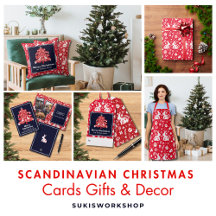 Scandinavian Christmas Cards Gifts and Decor