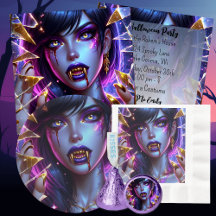 Purple and Gold Vampire Halloween Party