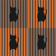 Fun and Fancy Halloween Black Silhouette Cats