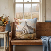 Autumn Country Church Watercolor Collection