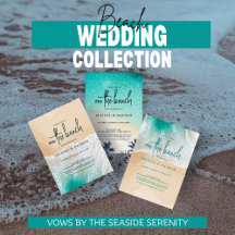 Destination Summer Sandy Teal Beach Wedding Theme