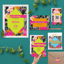 Maximalist Modern Marbled Floral Wedding