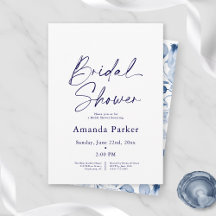 Dusty Blue Floral Bridal Shower Collection