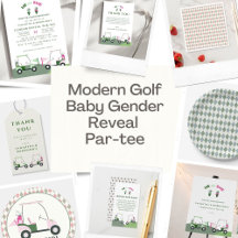 Modern Golf Baby Gender Reveal Par-tee