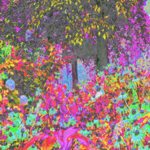 Psychedelic Tropical Festival Garden Sunrise