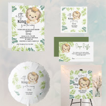 A Little King Lion Safari Animals Cute Baby Shower
