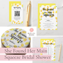 She Found Her Main Squeeze Lemon Bridal Shower