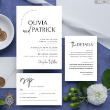 Simple Modern Minimalist Wedding Suite