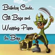 Birthday Cards/Gift Bags/Wrapping Paper for Boys