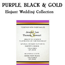 Black, Purple, Gold Wedding
