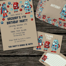 Retro Robots Birthday and More Collection