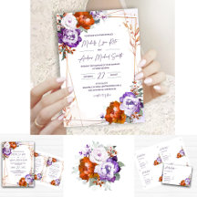 Purple And Burnt Orange Wedding Bundle