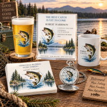 Fishing Retirement Party Gifts Cards Decorations