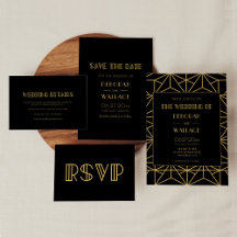 Vintage 1920s art deco wedding