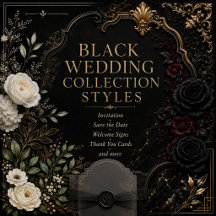 elegant Black Wedding Collection Styles