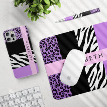 Purple Leopard, Zebra - Home Decor Collection