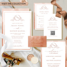 Terracotta Rust Watercolor and Botanical Monogram