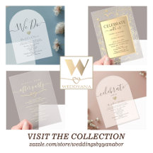 Wedding Reception Acrylic Invitations