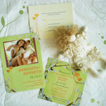 Romantic Two Hearts Wedding 1 {Lime Green}