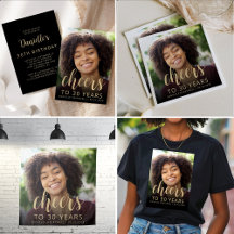 Custom Photo Cheers 30th Birthday Party