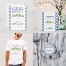 Blue Gingham Family Reunion Ideas