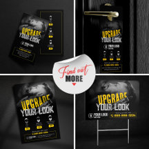 Bold & Modern Barber Shop Hair Stylist Mustache