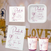 Modern Elegant Pearls & Prosecco Bridal Shower 