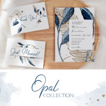 Opal • Modern Blue & Gold Wedding Suite