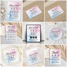 Modern Blue Or Pink? Gender Reveal Party