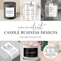 Minimalist Candle Packaging & Business Stationery