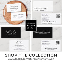 Minimalist Black White Professional Business Cards