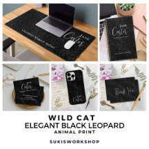 Wild Cat - Elegant Black Leopard - Animal Print