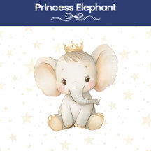 Baby's 1st birthday personalized princess elephant