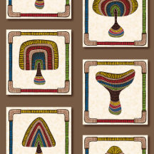 Abstract Mushrooms Canvas Prints